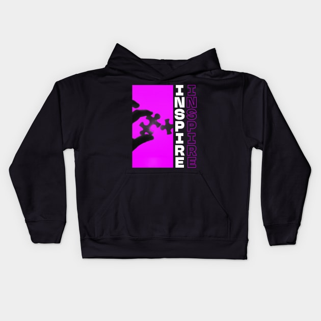 PURPLE INSPIRE Kids Hoodie by MiaMagic